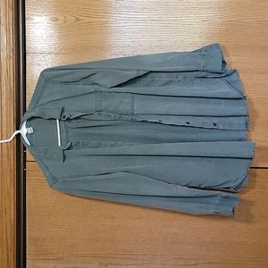 Relaxed Green Button Up